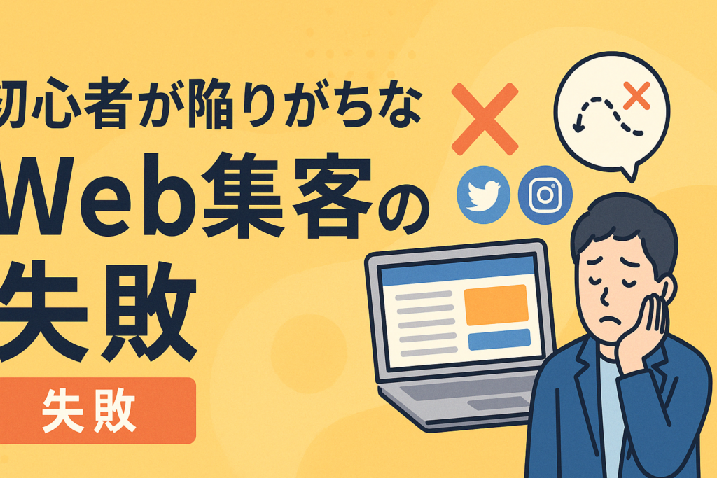 ビジネス初心者がやりがちなWeb集客の3つの失敗と対策法