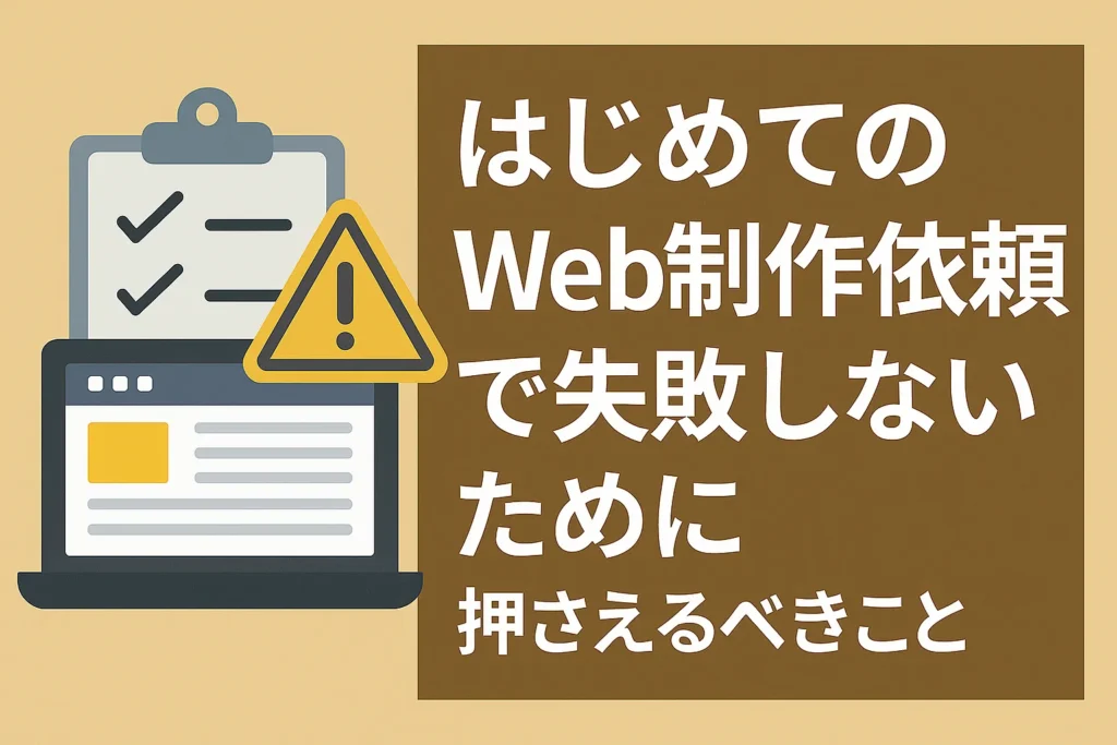 はじめてのWeb制作依頼で失敗しないために押さえるべきこと